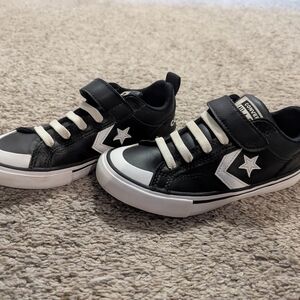 Converse Black and White High-Top Sneakers with Canvas Upper